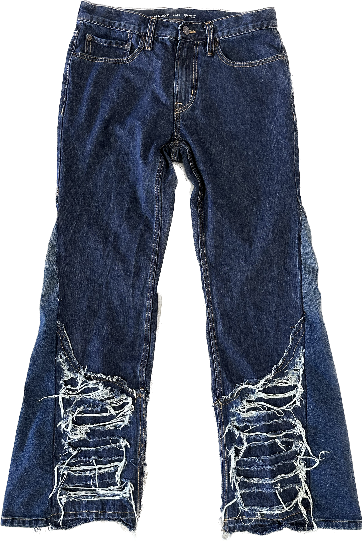 DISTRESSED HYBRID FLARED JEANS